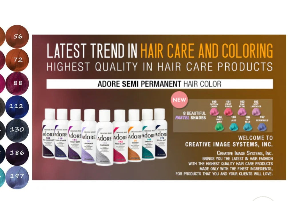 COLORATIONS ADORE SEMI-PERMANENTES
