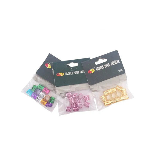 BAGUES POUR CHEVEUX "12 PCS"