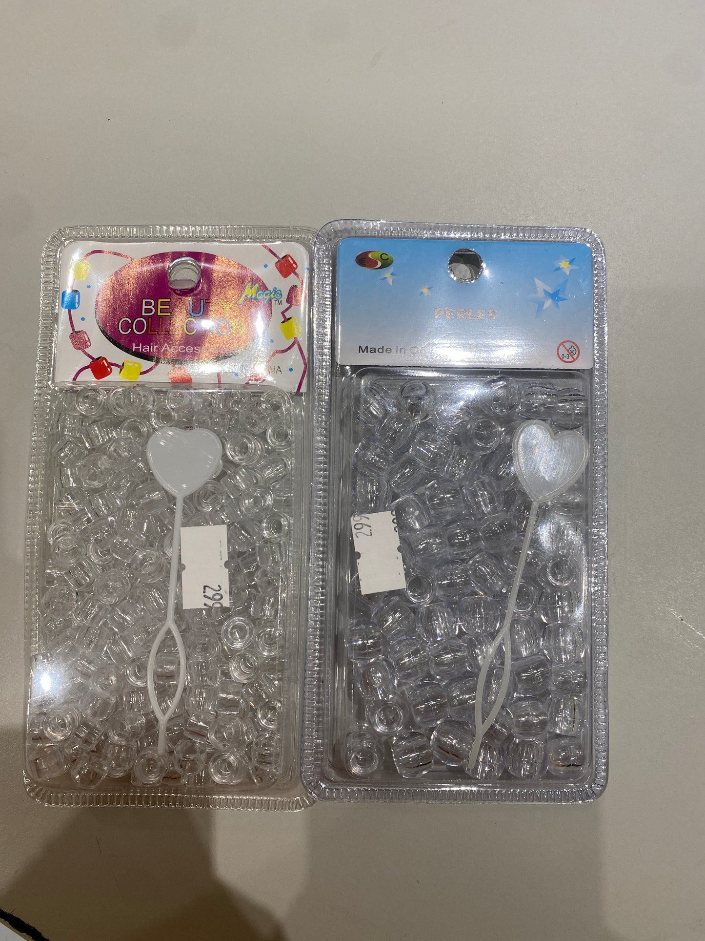 Perles transparentes