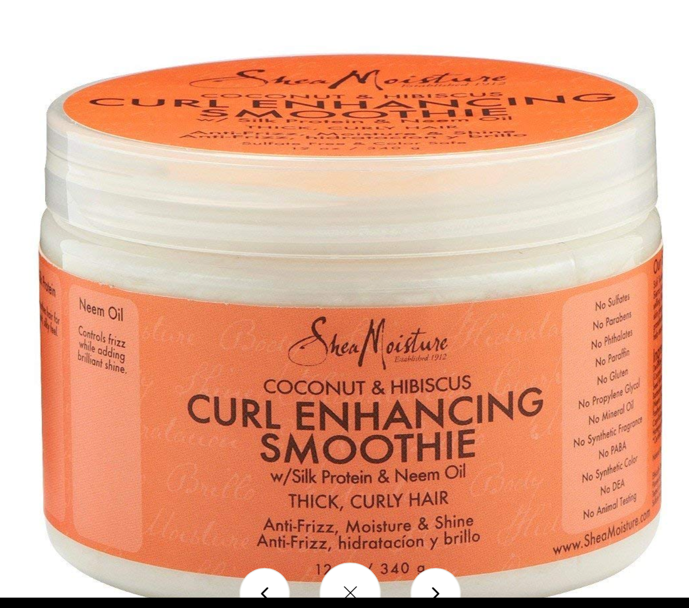 CRÈME DÉFINITION BOUCLES "CURL ENHANCING SMOOTHIE" SHEA MOISTURE COCO & HIBISCUS