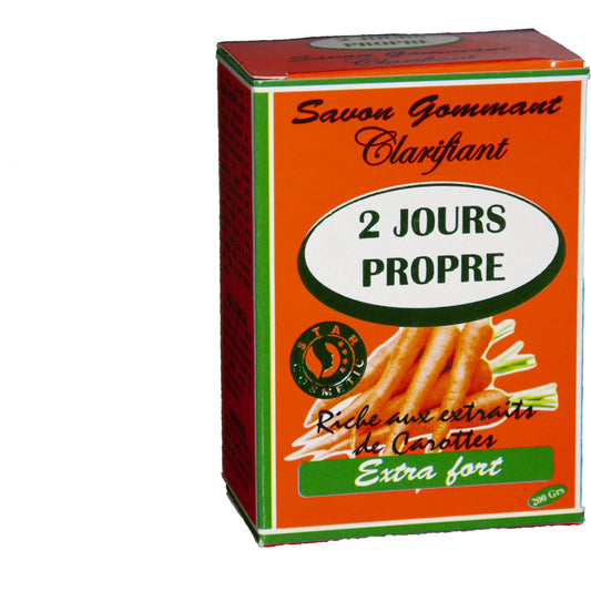 SAVON GOMMANT & CLARIFIANT AUX CAROTTES / 2 JOURS PROPRES