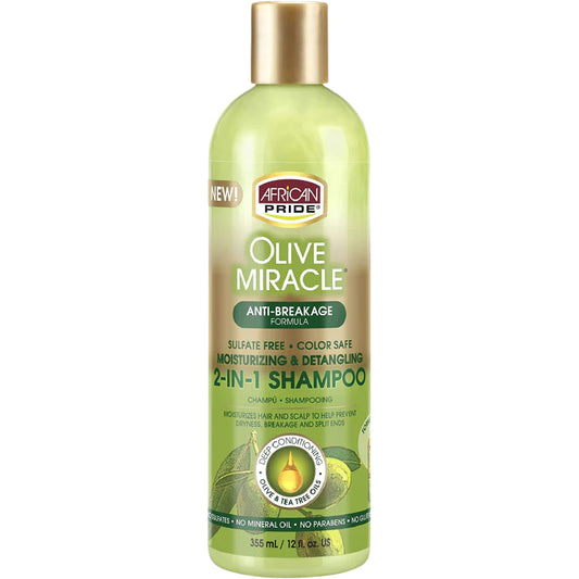 SHAMPOOING DÉMÊLANT 2 EN 1 ≡ AFRICAN PRIDE OLIVE MIRACLE