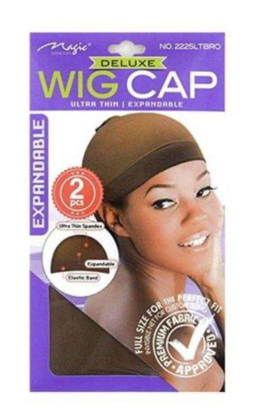 WIG CAP "2 PCS" BROWN